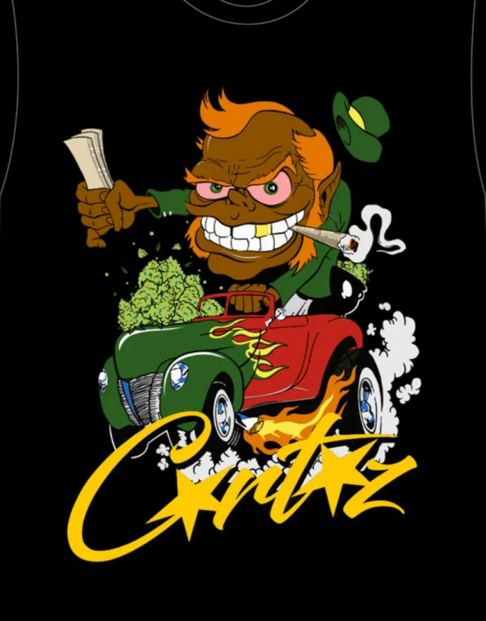 Camiseta Corteiz Leprechaun 420 Negra (1)