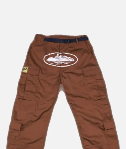 Corteiz Guerillaz Pantalon Cargo Marrón (1)