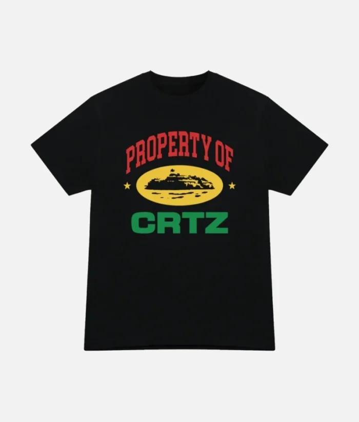 Corteiz Property Of Crtz Carni camiseta Negro (2)