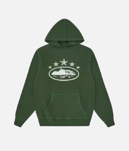 Corteiz Sudadera Capucha 5 Starz Alcatraz Verde (2)