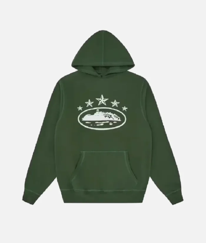 Corteiz Sudadera Capucha 5 Starz Alcatraz Verde (2)