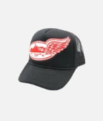 Gorra Corteiz Alcatraz Wing Trucker Negro Rojo (2)