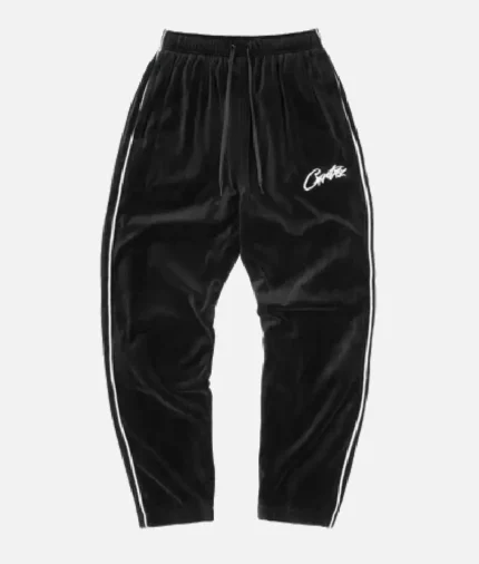 Pantalón Corteiz VVS De Terciopelo Negro (1)