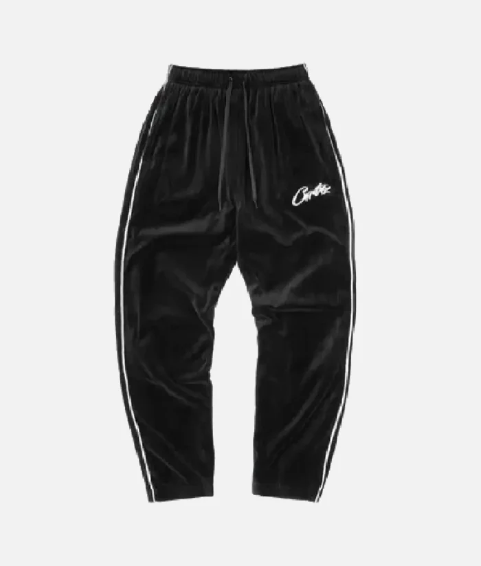 Pantalón Corteiz VVS De Terciopelo Negro (2)