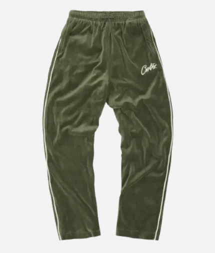 Pantalón Corteiz VVS Terciopelo Verde (1)